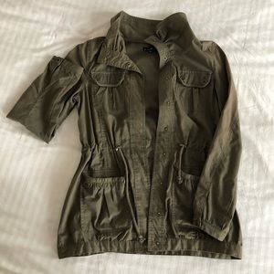 Green military jacket